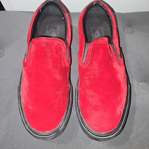 Vans Kids Red Slip-On Shoes